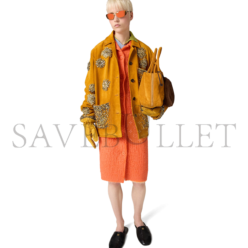 MIU MIU LEATHER SLIPPERS 5S322E